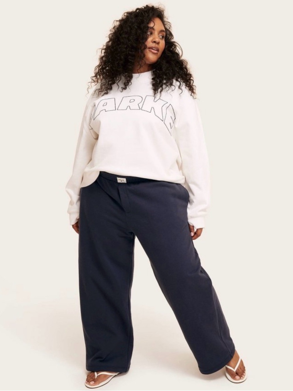Women’s High-Rise Boxer Sweatpants PARKE x target - Navy Blue - 1X